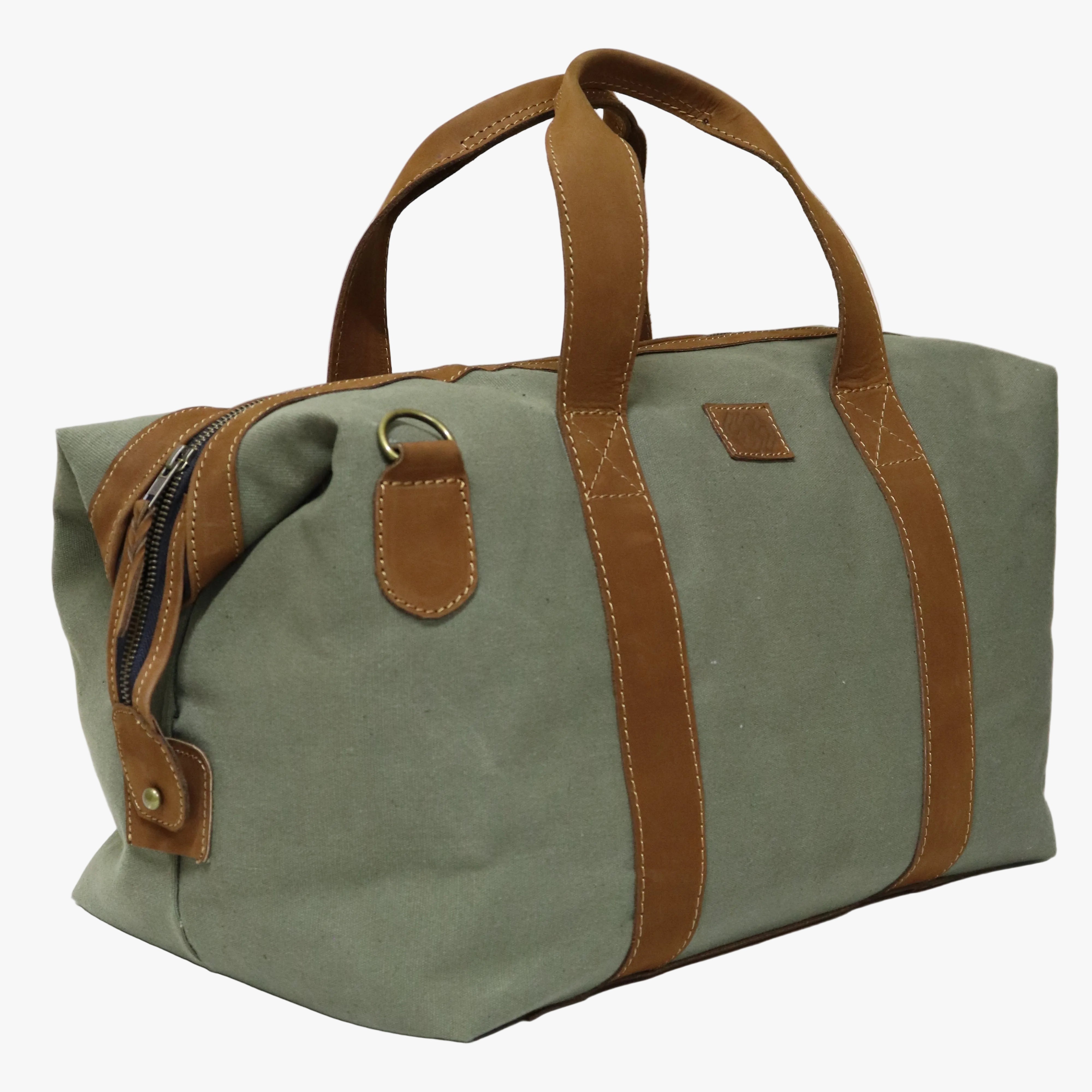 Premium Canvas & Leather Duffel Bag