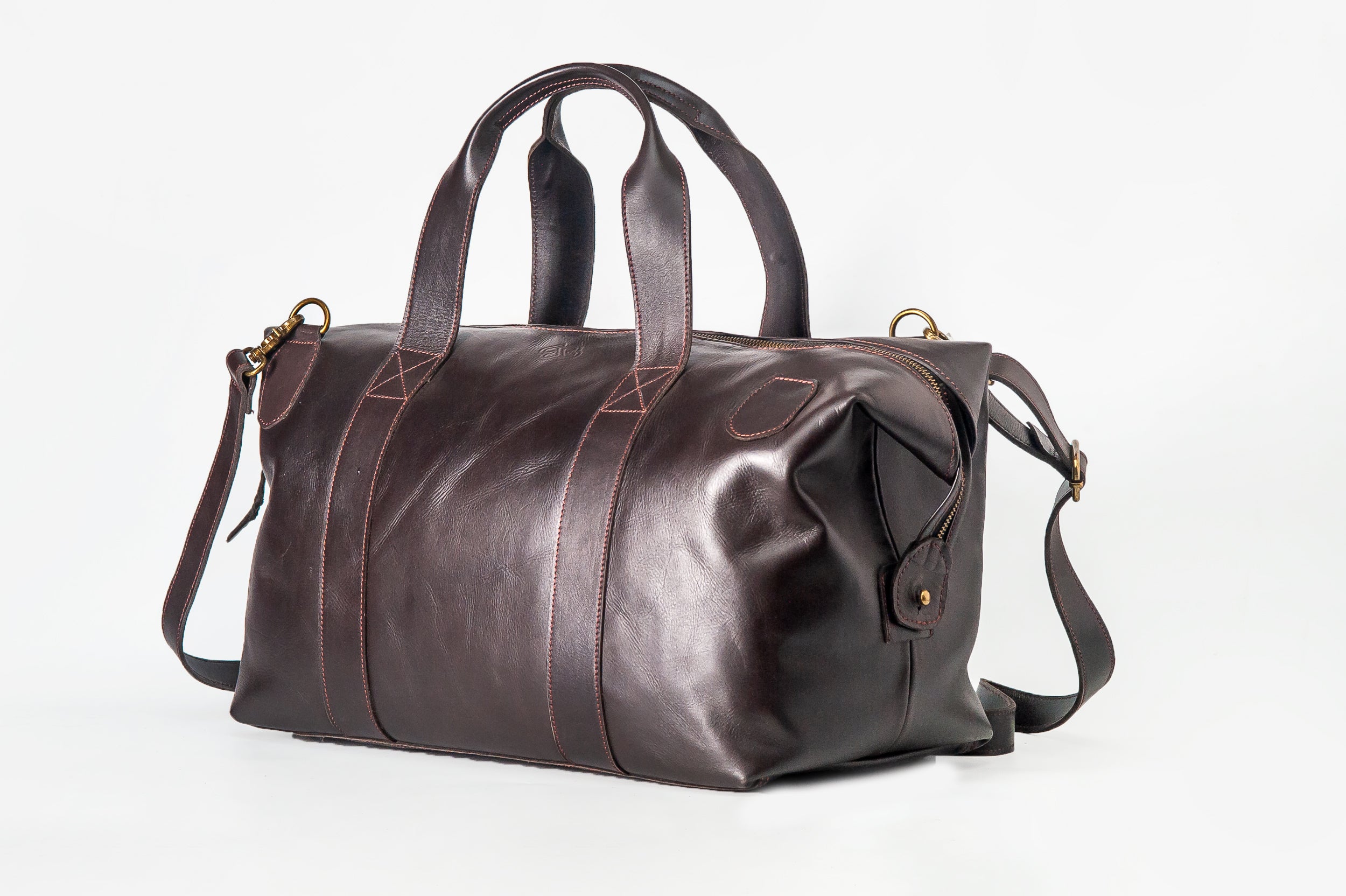 Leather Travel Bag - Pull-up Leather
