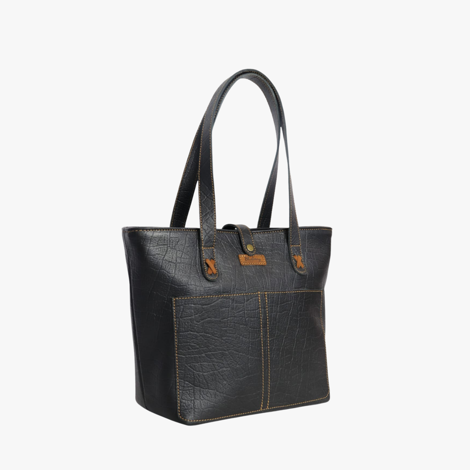 Premium Leather Tote - Black