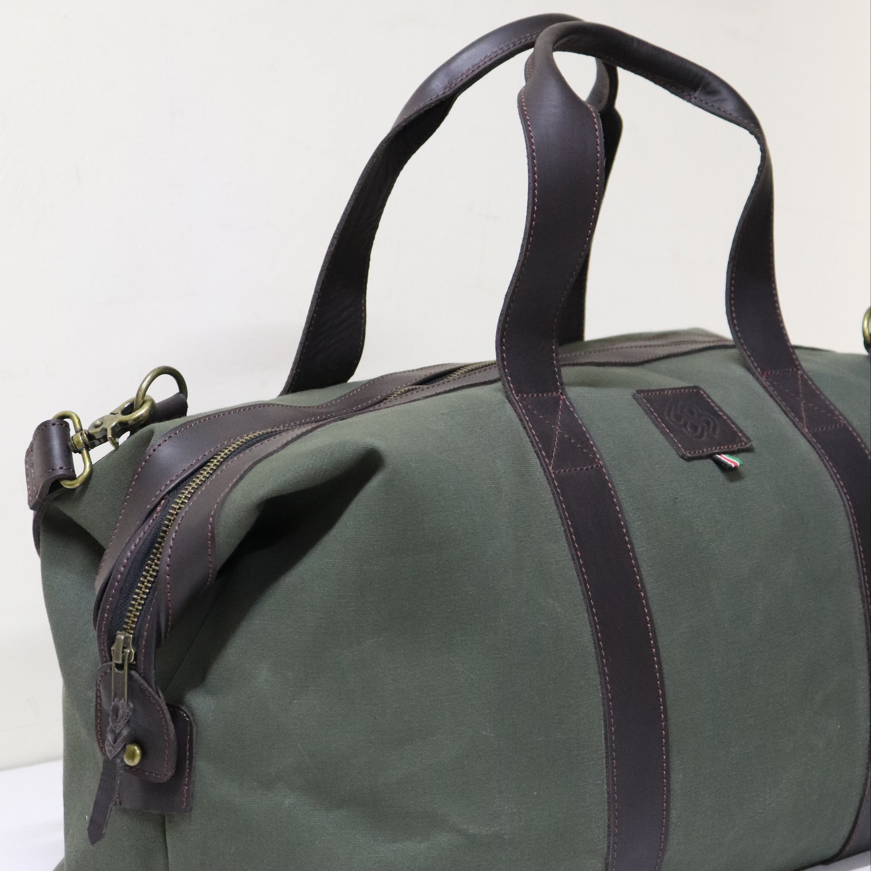Premium Canvas & Leather Duffel Bag
