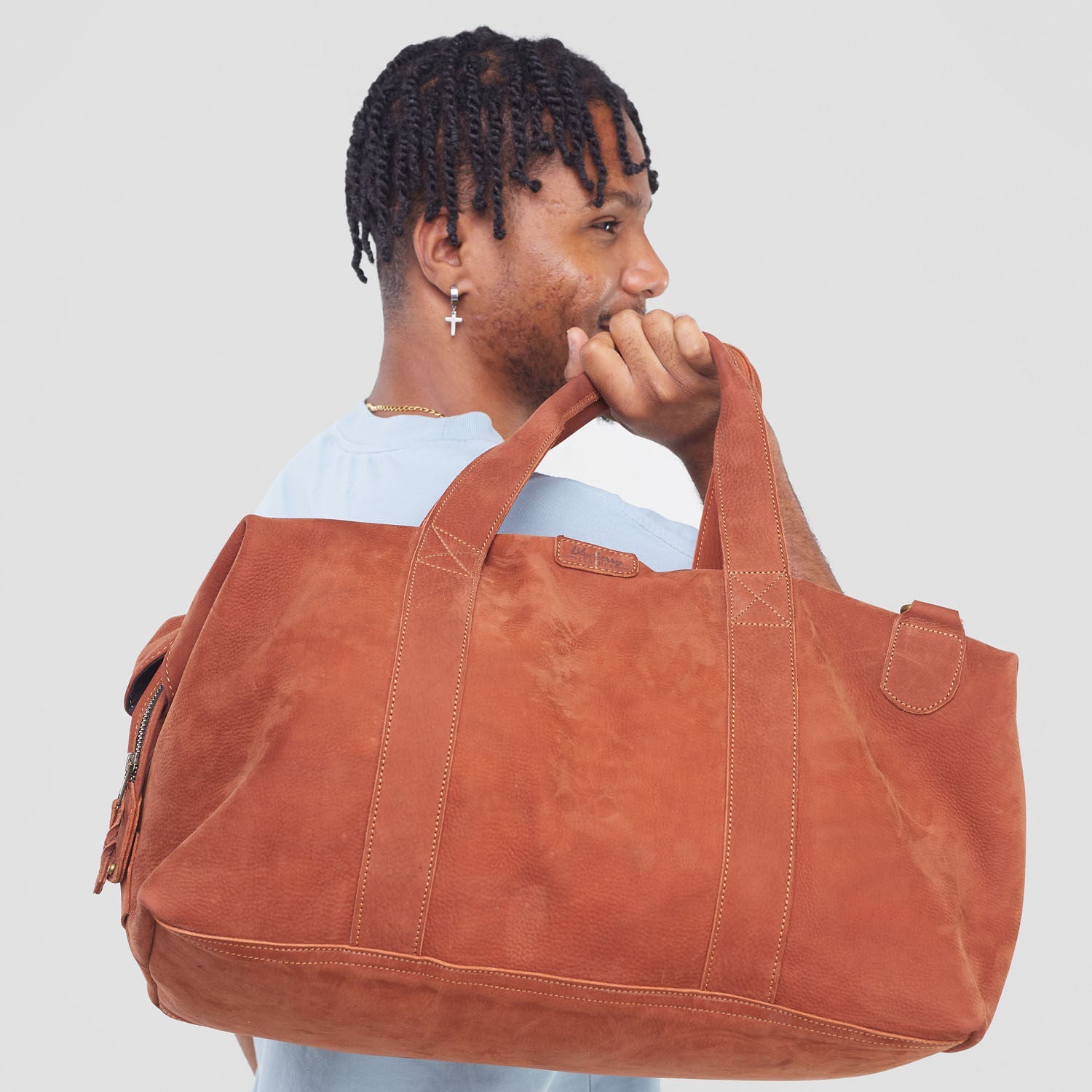 Leather Travel Bag - Suede