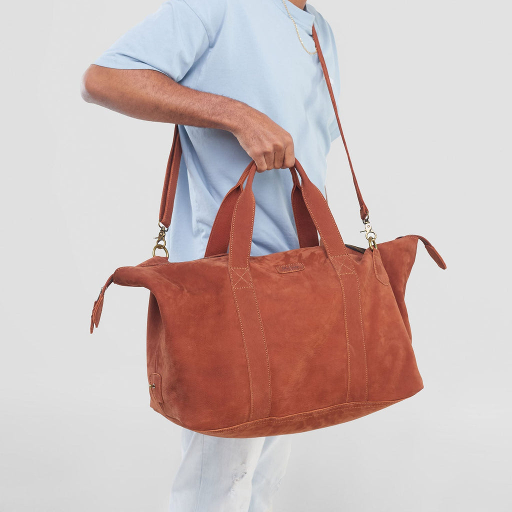 Leather Travel Bag - Suede