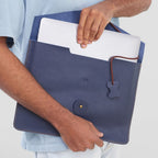 Non-padded Laptop Sleeves - Pebbled Blue